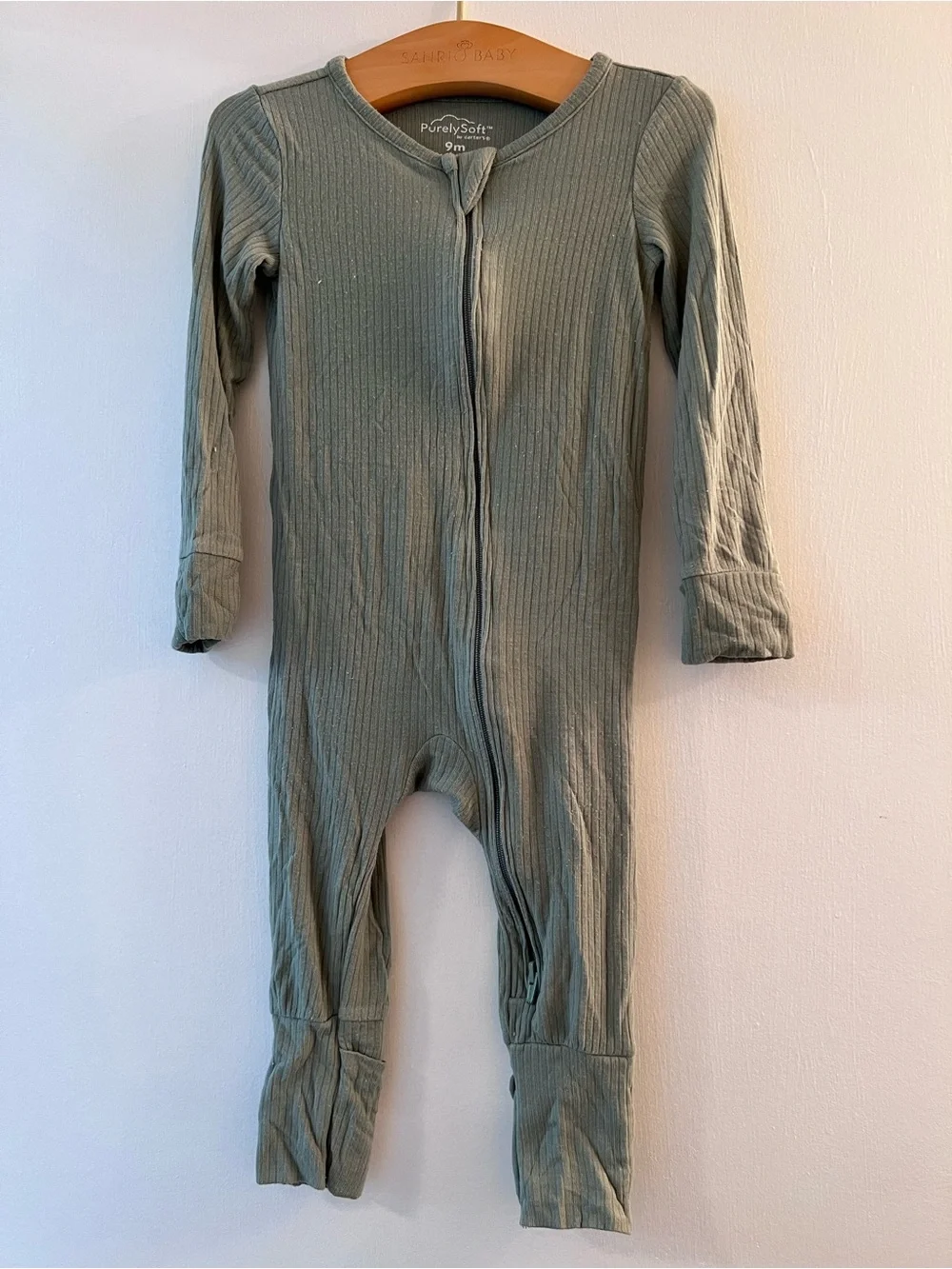 Three Carter's Purely Soft Two-Way Zip-Up Onesies